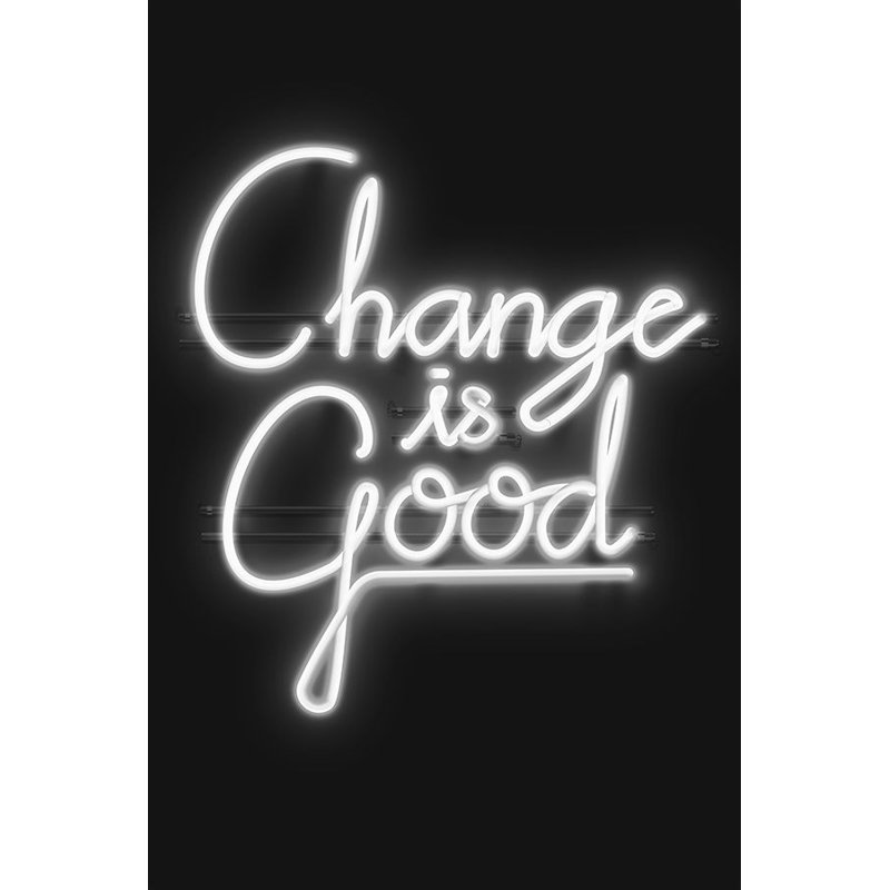" Neon Change Is Good " by David Brown Painting Print, Image Brush