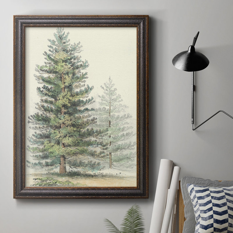 Toile encadrée de qualité supérieure Majestic Pine I - prête à être accrochée, H 27 po x l 18 po x P 2,5 po