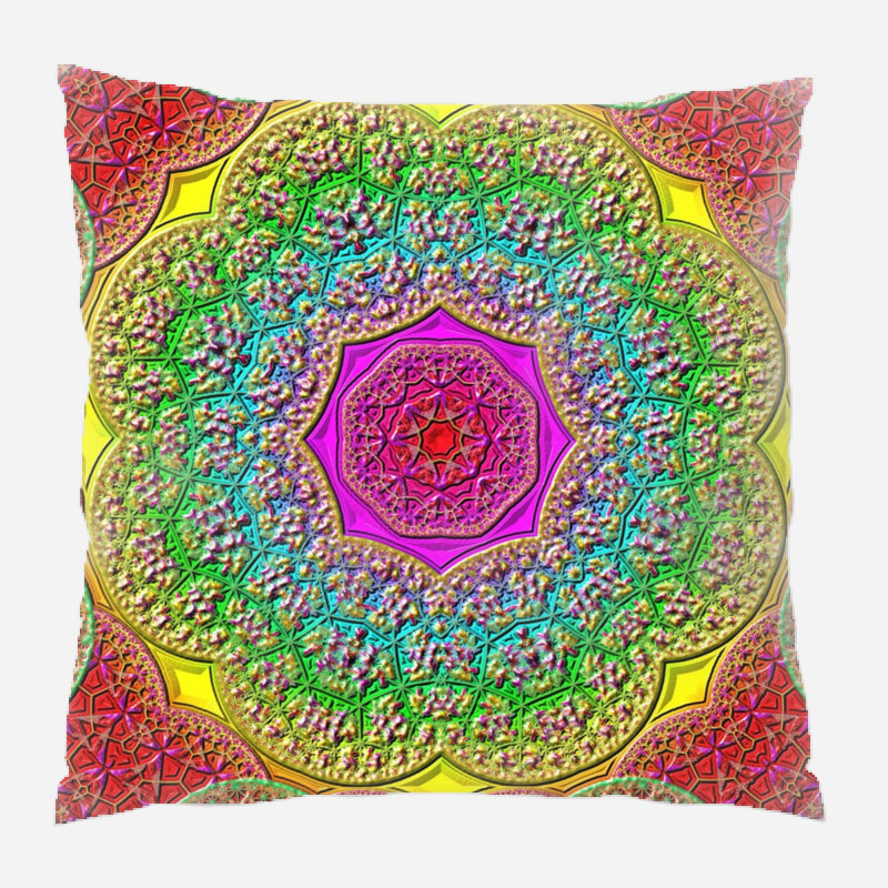 Geometric Microsuede Reversible Throw Pillow