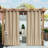 Outdoor Patio Curtains 2 Panels Windproof Top Grommet & Back Tab Bottom, Thermal Insulated Drapes Keep Privacy for Yard/Porch with Ropes for Fixed-1408617443-1408617448