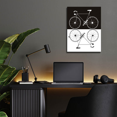 «Two Bikes» par Jan Weiss, art mural en verre acrylique