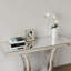 Mirrored Console Desk With U-shaped Base And Hand-joined Wood Grain Design
