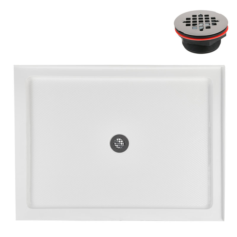 Streamline 48" W x 36" D Corner Acrylic Shower Base, Drain Included