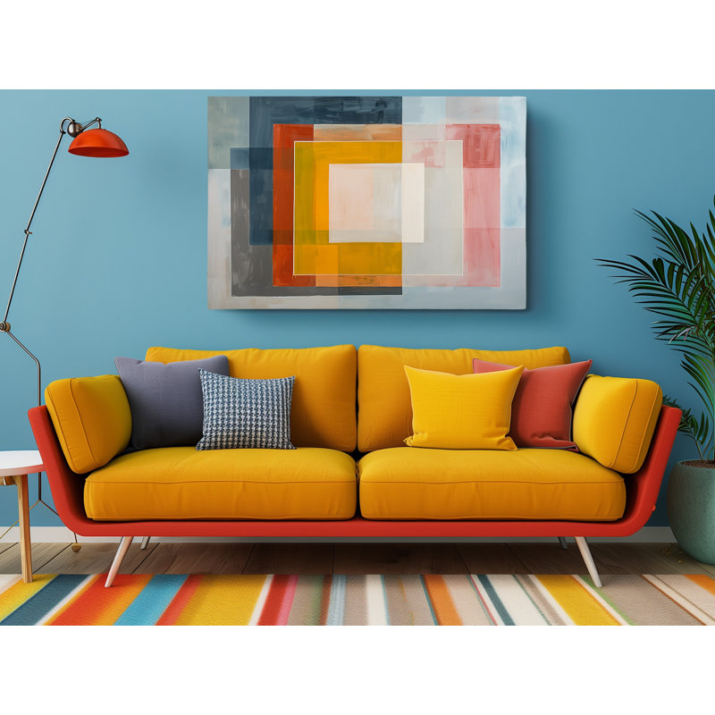 Impression sur toile de formes abstraites colorées, décoration murale moderne pour la maison et le bureau, H 16 po x l 24 po