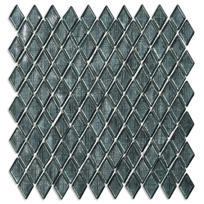 7/8" x 1-5/8" Diamond Glass Mosaic, Palladium