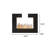 39.37"Black Modern Simulated Flame Electric Fireplace Humidifier-118508729-118508726