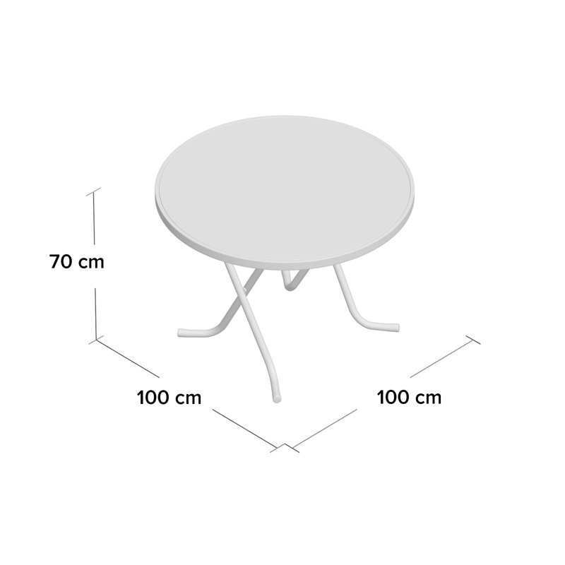 Dublin Folding Table Round, 80 cm diameter, Brown