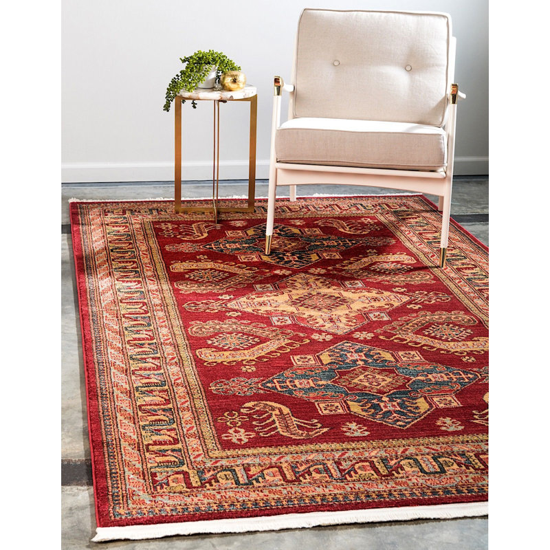 Tapis beige / rouge / bleu clair Lauri Southwestern, Rectangle 10 pi 6 po x 16 pi 5 po