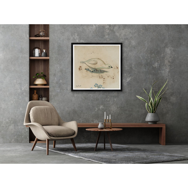Moulton Collection " White Bird ", Black Framed
