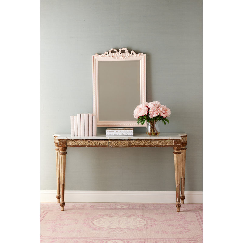 Clarence Beveled Mirror, 36" x 24", Pink