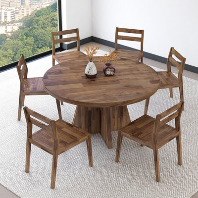 Ensemble de table de salle à manger en bois massif de style américain