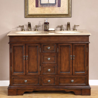 Ensemble de meuble-lavabo double 48 po Alberga