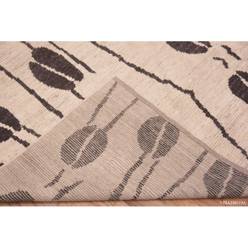 Tapis crème / brun moderne et unique One-of-a-Kind