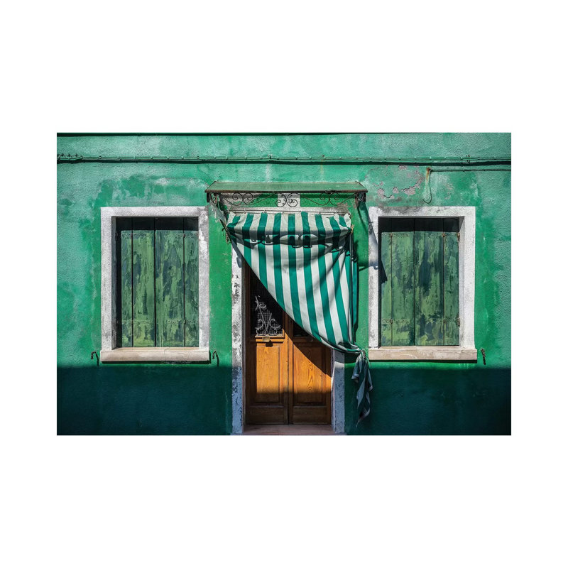 Italy, Burano. Weathered House Exterior. by Jaynes Gallery - Wrapped Canvas Print, 45.72cm H x 66.04cm W 1.91cm D