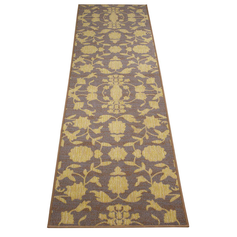 Tapis de couloir antidérapant sur mesure à poils courts Mahal, Tapis de couloir 2 pi 2 po x 28 pi