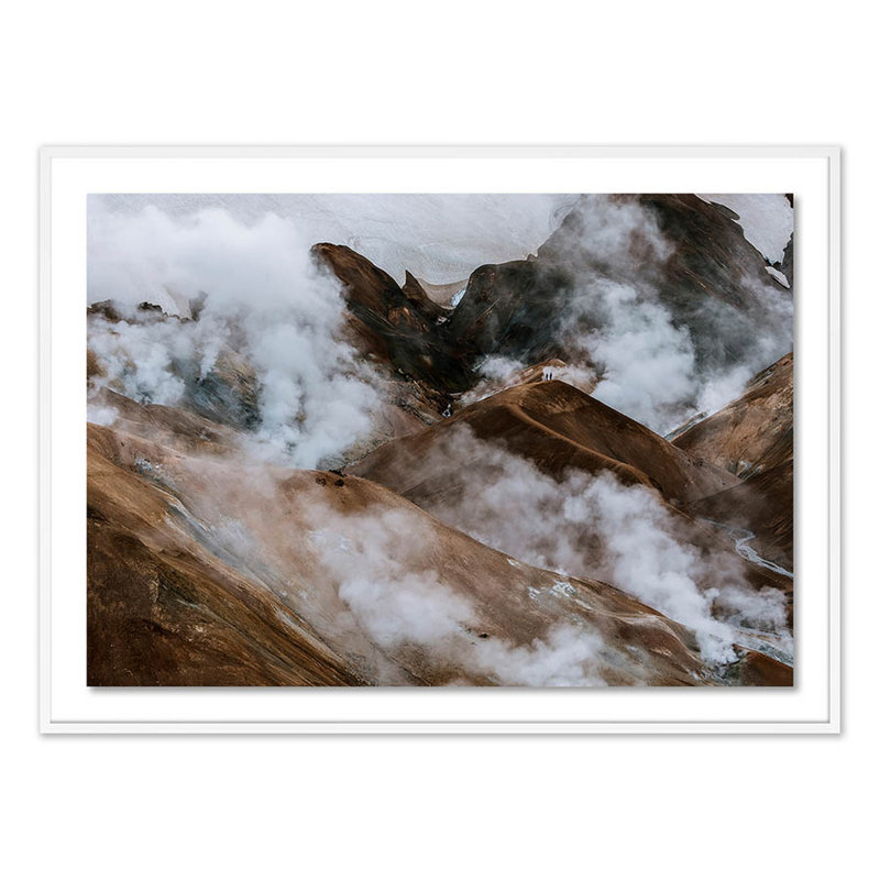 Mist At Blue Hour Print by Michael Schauer, White, 44" H x 60" W x 2.5" D