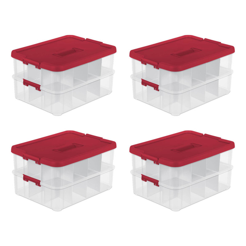 7.75" H x 10.75" W x 14.38" D Christmas Storage Set