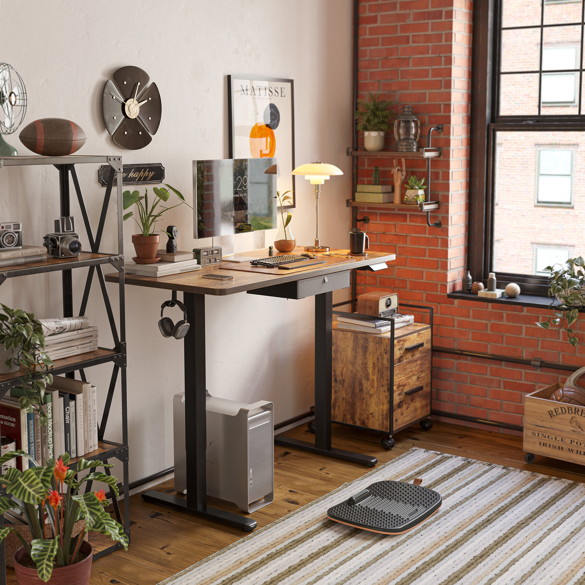 Inbox Zero Height Adjustable Rectangle Standing Desk & Reviews | Wayfair