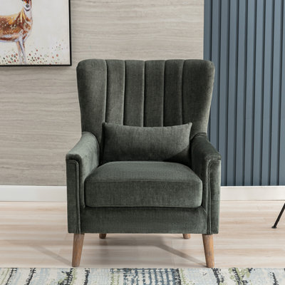 Colvin Velvet Wingback Chair