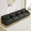 131" Comfy Chenille Leopard Print 4-Seater Sofa - Extra Large Modular Sectional Couch with Double Armrests, Delicate Tassel Edge, Deep Seat Design, Easy Assembly-129412465