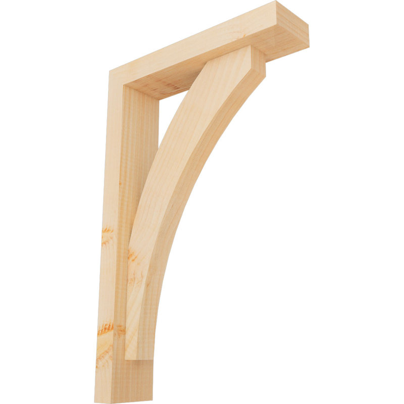 Thorton Block Bracket with Offset Brace, 22 x 14, 3 1/2"W Douglas Fir (Smooth)