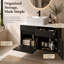  Meuble-lavabo flottant moderne avec lavabo en céramique, tiroir et armoire pour espaces compacts 31,5 po Abra-849185331-849185332