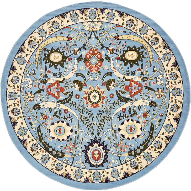 Britannia Floral Indoor Rug, Round 8'