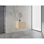 Meuble-lavabo mural 28 po avec lavabo en céramique et 1 porte à fermeture en douceur, emballage KD, contreplaqué-130626120