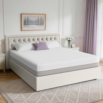 20cm Memory Foam Mattress, Medium Firm Mattress with Soft Skin-friendly Fabric for Breathable Comfort Sleep
