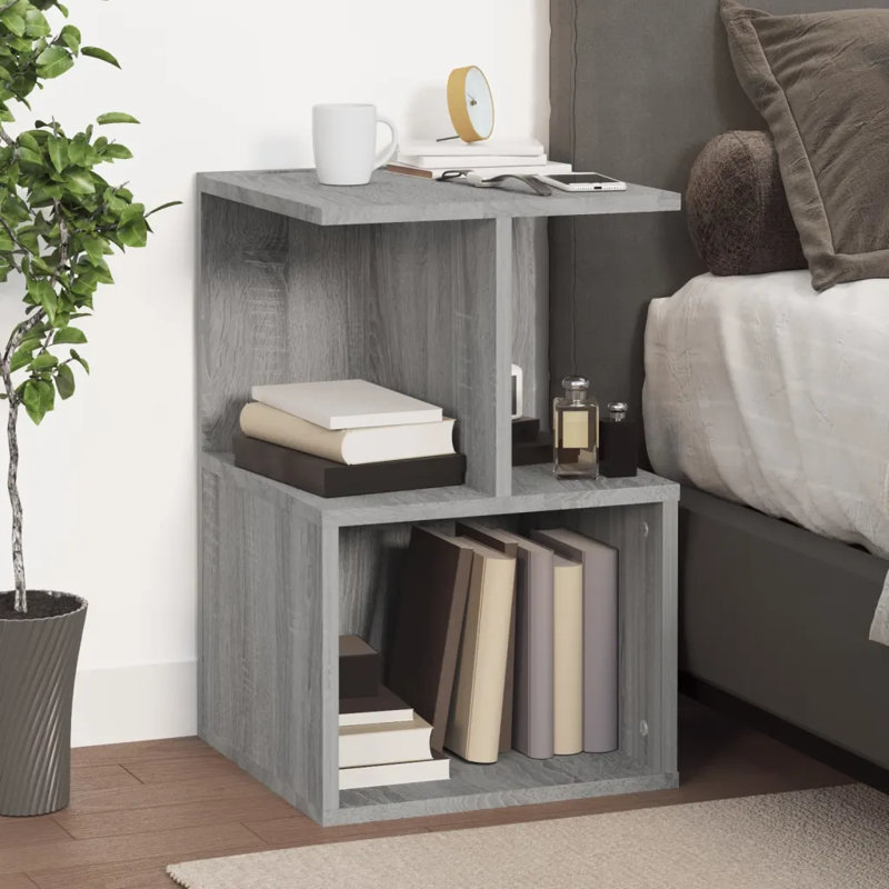Donahue Bedside Cabinet Engineered Wood, Grey sonoma, 1