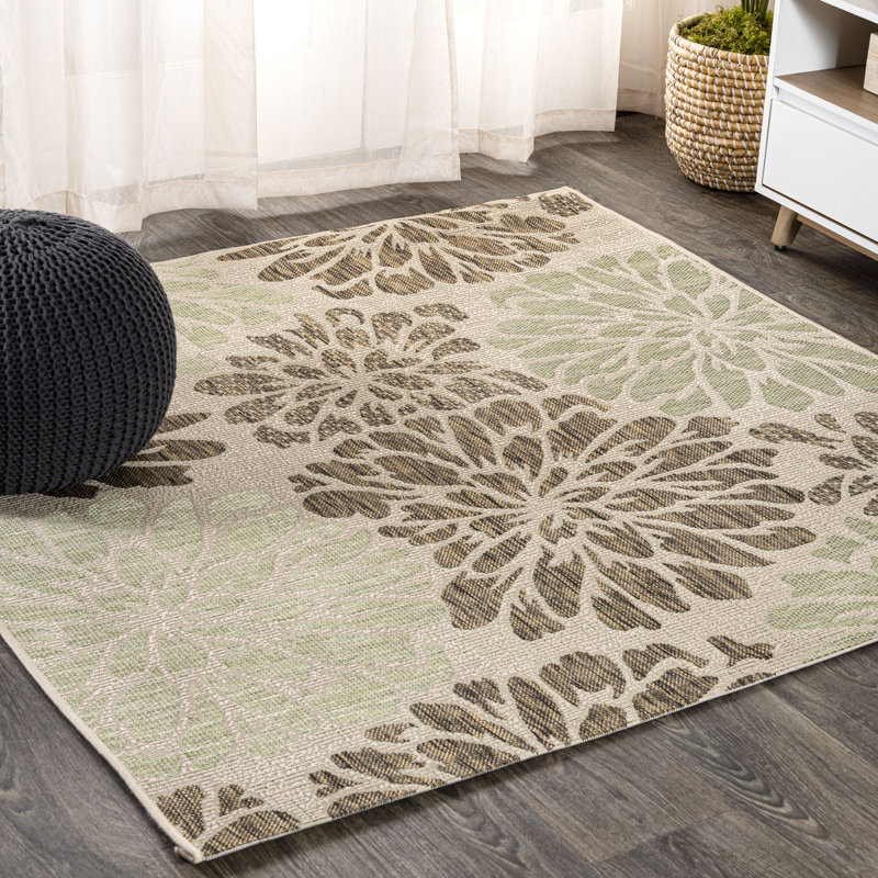 Tapis intérieur / extérieur Hagy, Carré 6 pi 7 po