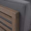 Ensemble modulaire en bois d'extérieur avec coussins Oana, gris foncé