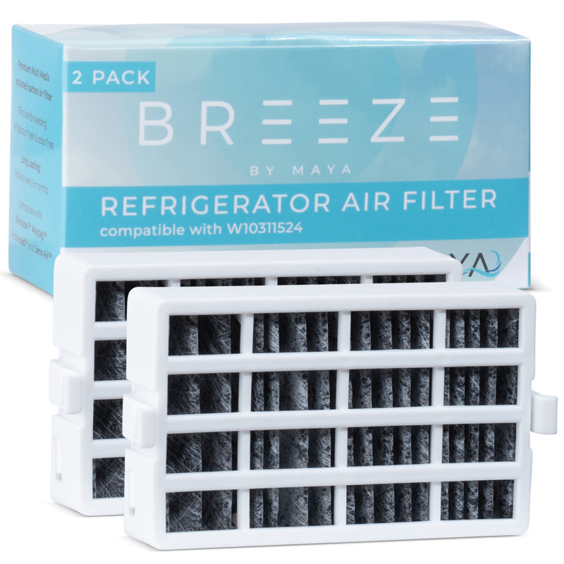 Filtre à air de remplacement pour réfrigérateur Breeze By MAYA W10311524, compatible avec Whirlpool AIR1
