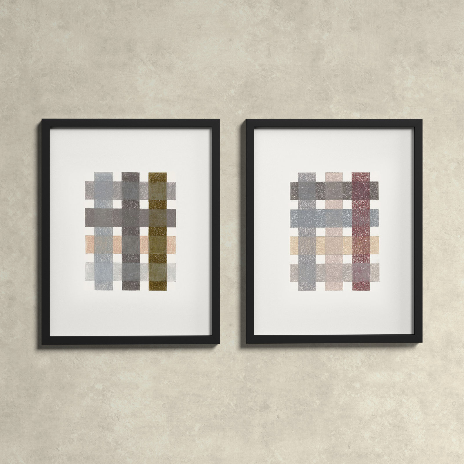 Lancel "Gridlock Vertical" Print by Beth James, 30'' H X 48'' W X 1.25'' D, Black Framed