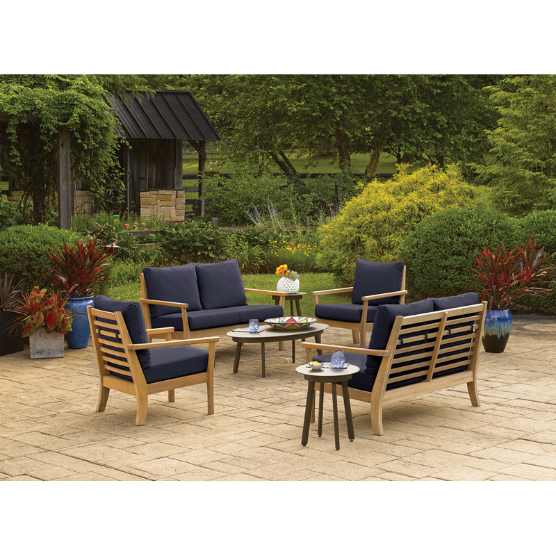 Causeuse avec coussins Huggins, Bleu amiral