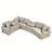 126" L-Shaped Sofa Sectional Sofa Couch Pull Out Sofa Bed With Charging Devices And Cup Holders For Living Room-114234622