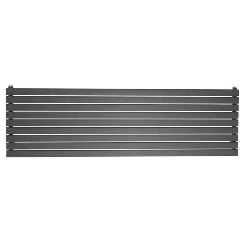 Lourdes Horizontal And Vertical Designer Radiator, Grey, 180cm H x 61cm W x 5.8cm D