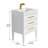 Stewie 24'' Single Bathroom Vanity with White Ceramic Top – Soft Close Drawers & Freestanding Design-649049636