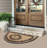 Bahily Floral Border Natural Coir & Rubber Hand-Flocked Monogram Door Mat, 36"x72", Heavy-Duty Outdoor Front Porch Entrance Doormat-73160698