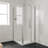 OVE Decors 40" x 32" Rectangle Shower Base Pan, White Acrylic, Center Drain, Reversible Design
