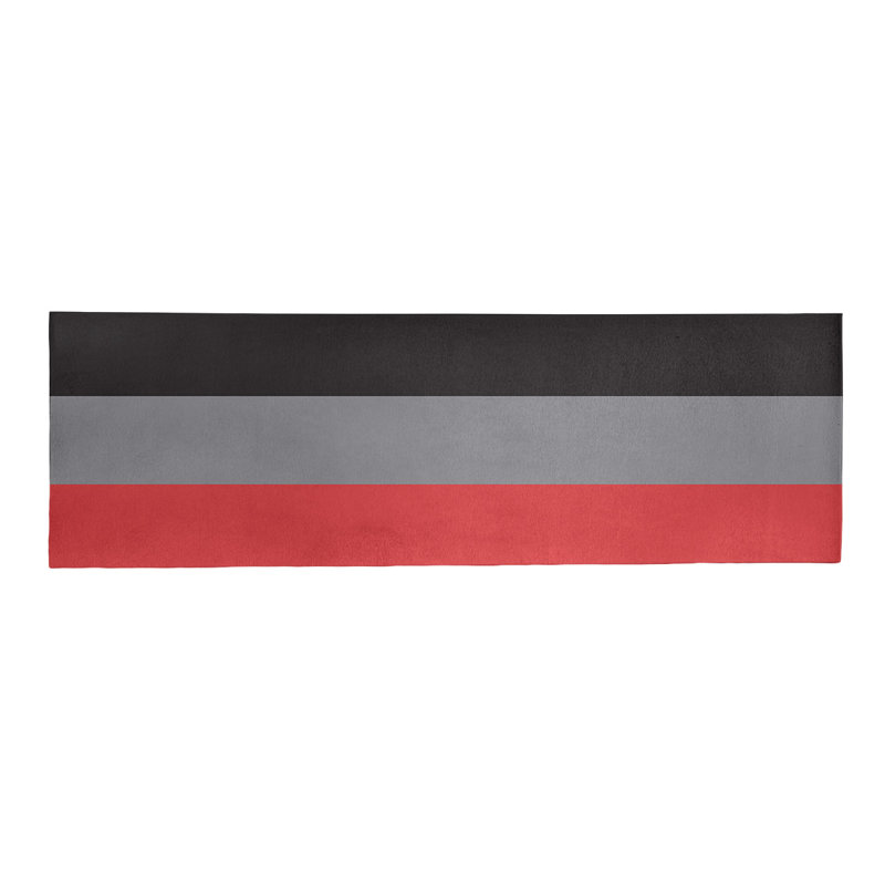 Rouge tissé à plat, Tapis de couloir 2 pi 6 po x 8 pi