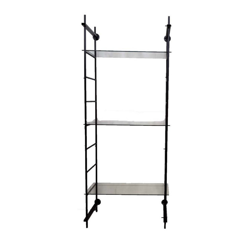 Présentoir à plantes, 87 pouces, 3 tablettes en métal noir