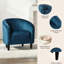 Fauteuil demi-tonneau en velours 70,612 cm de largeur Robeon-1113892020