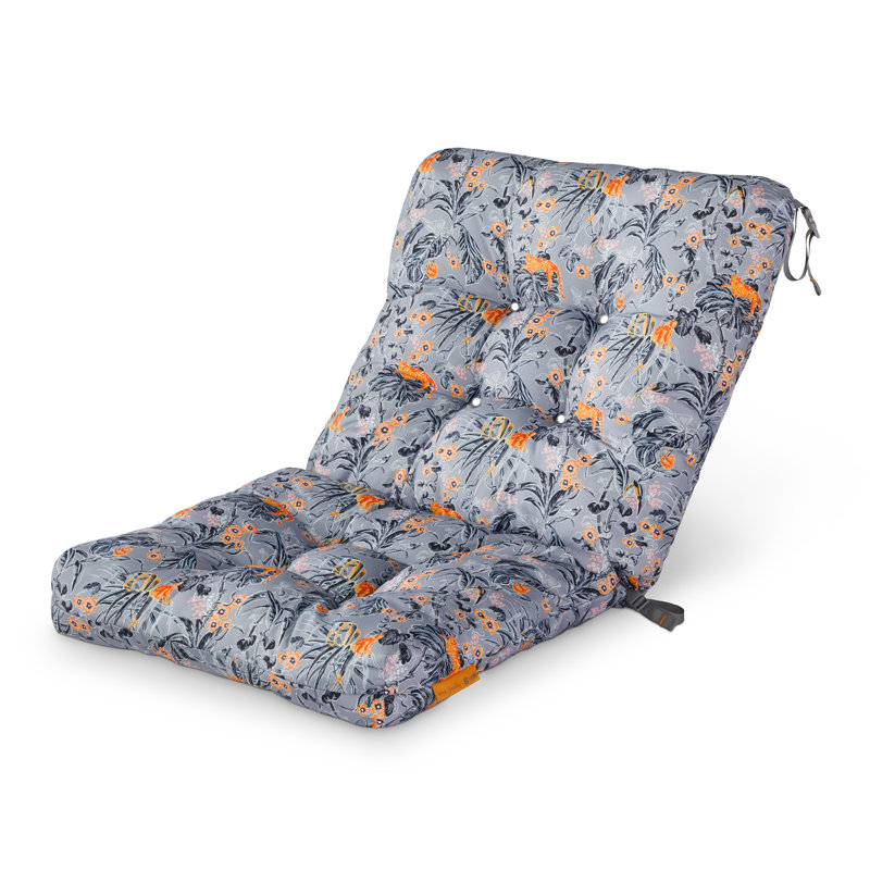 Vera Bradley Outdoor Seat/Back Cushion, Rain Forest Toile Grey