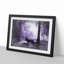 Black Wolf in a Purple Forest in Abstract - Picture Frame Painting Print-55686333-55686337