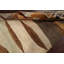 Tapis brun en laine noué à la main de conception unique 6 pi 5 po x 7 pi 10 po New Age