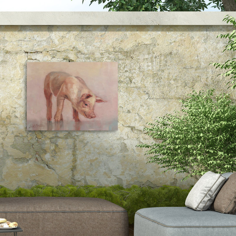 Toile d'extérieur David Stribble Little Pig, H 14 po x l 19 po