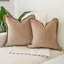 Velours taupe à franges-128725462-128725461