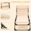 Fauteuil de bronzage inclinable pour l'extérieur, chaise longue pliante rembourrée