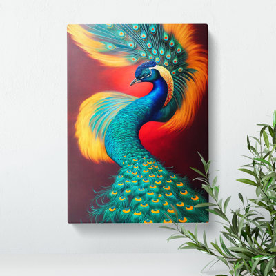 Bold Peacock Art No.2 - Wall Art
